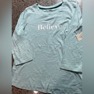 St John’s Bay 3/4 length “believe” shirt women’s large